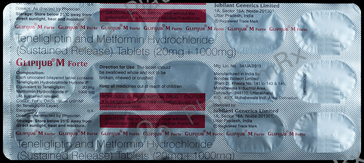 Glipijub M Forte 1000/20mg Tablet SR 15s
