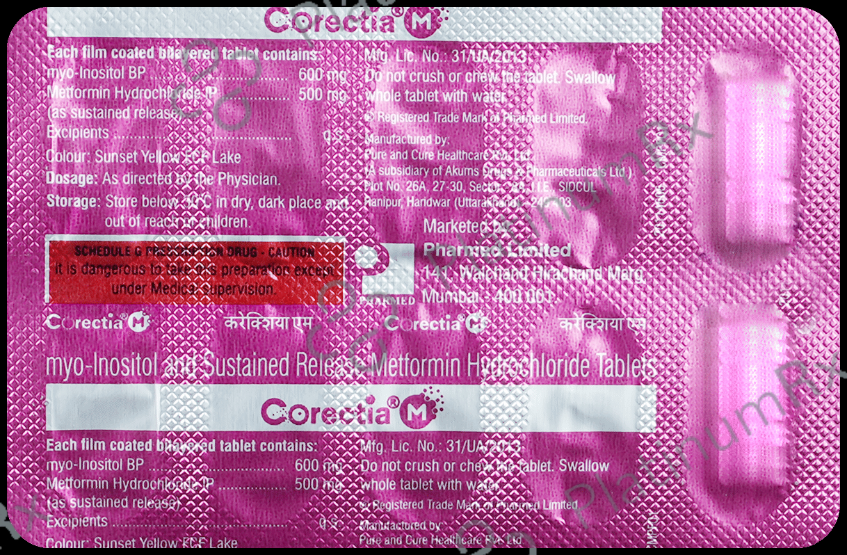 Corectia M 500/600mg Tablet SR 10s
