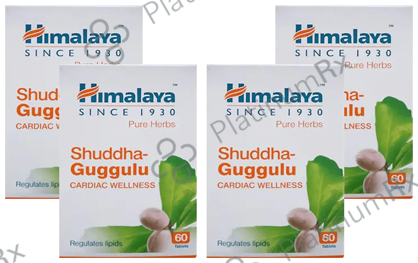 Himalaya Wellness Shuddha Guggulu Cardiac Wellness Tablet (60 Each) 4 bottles