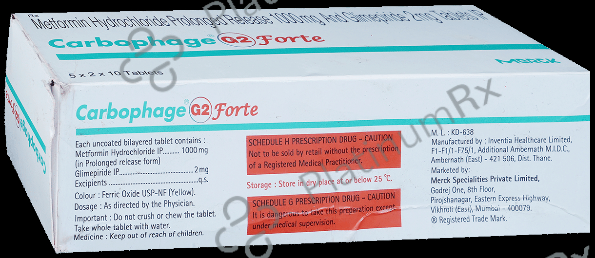 Carbophage G 2/1000mg Forte Tablet PR 10s