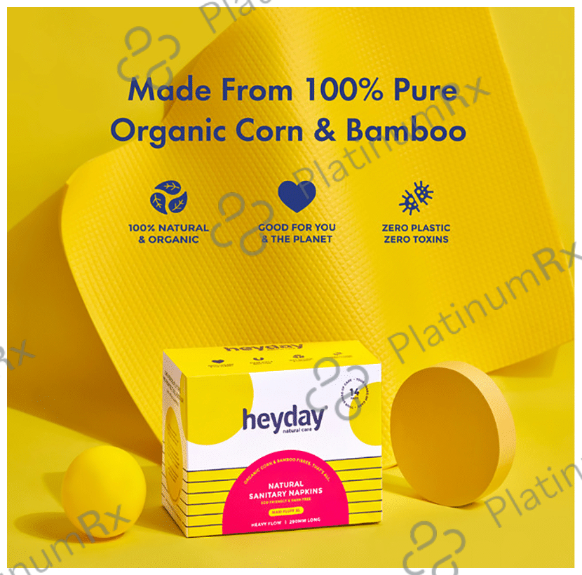 Heyday Natural Sanitary Napkins with Wings XL Maxi Fluff 14 pads