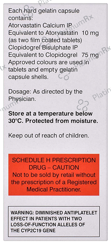 Clopitab CV 10/75mg Capsule 15s