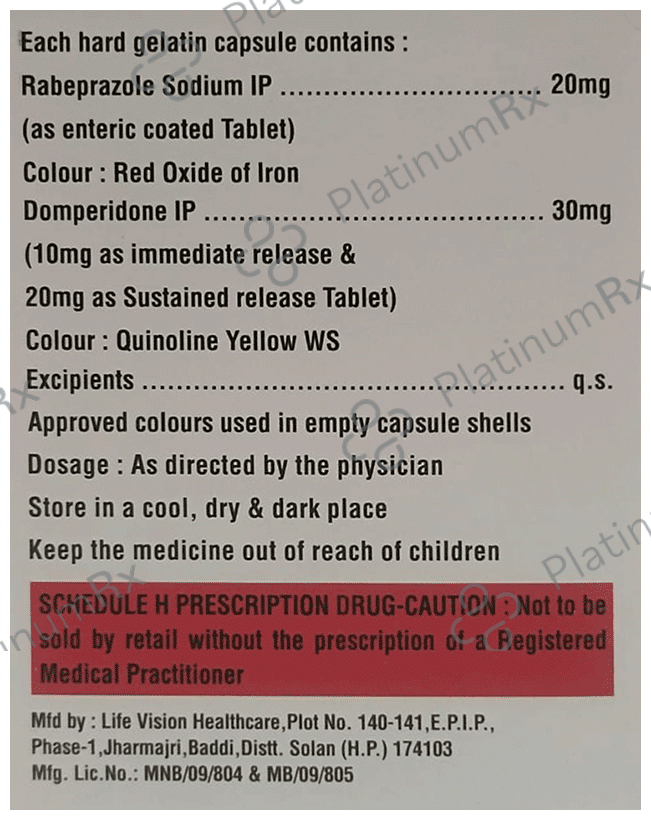 Rabitrack D 30mg/20mg Capsule SR