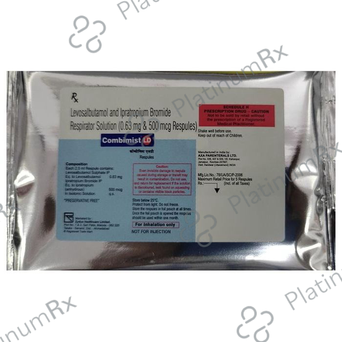 Combimist LD 2.5ml 500mcg/0.63mg Respule 5s