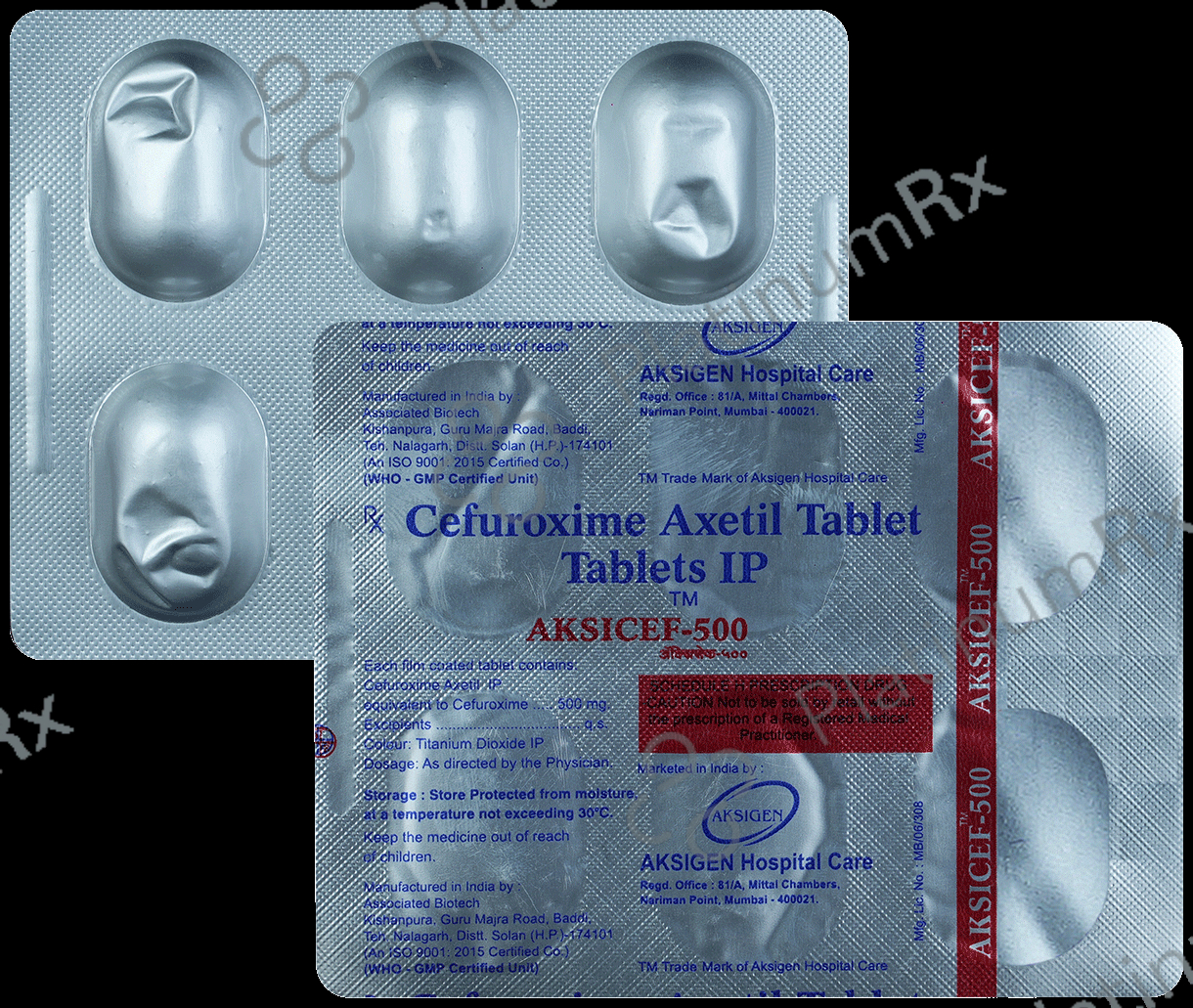 Aksicef 500mg Tablet 6 Tablet