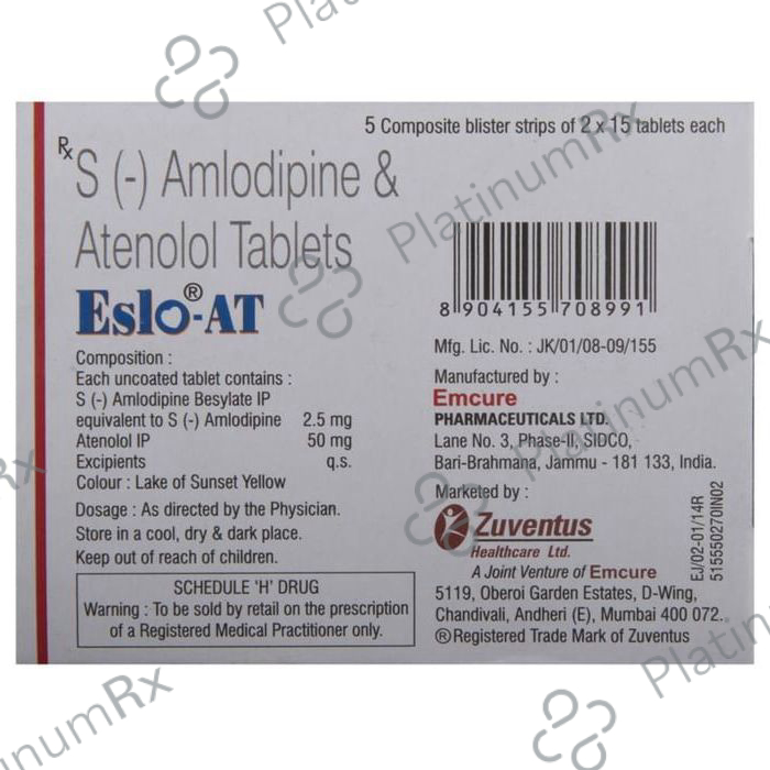 Eslo AT 2.5/50mg Tablet 15s
