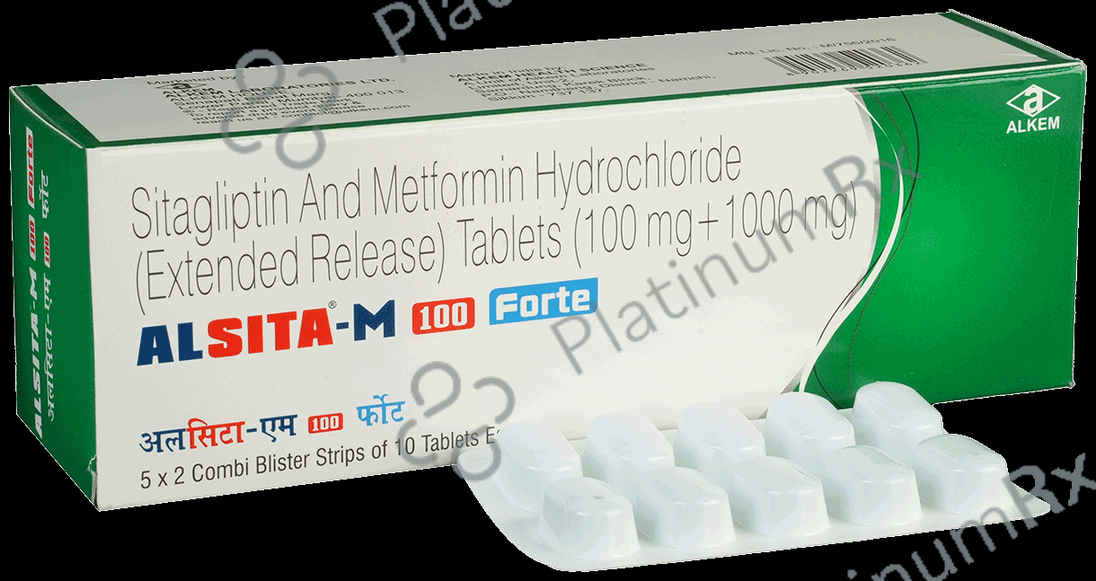 Alsita M 100 Forte 1000/100mg Tablet ER 10s