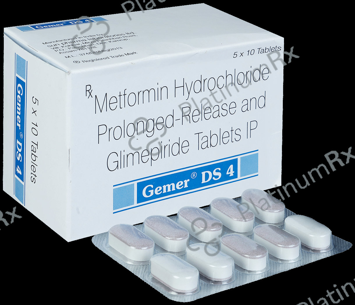 Gemer DS 4/1000mg Tablet PR 10s