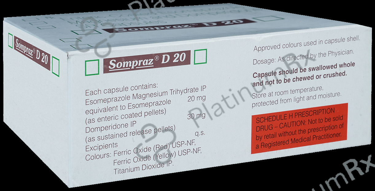 Sompraz D 20/30mg Capsule SR 15s