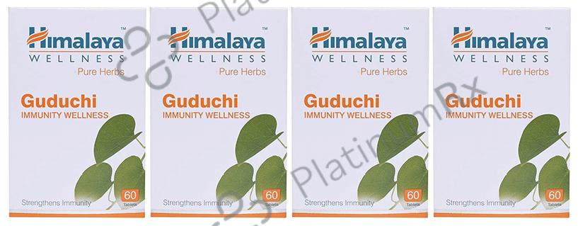 Himalaya Wellness Pure Herbs Guduchi Immunity Wellness Tablet (60 Each) 4 bottles