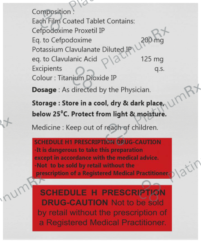Vaxdox CV 200mg/125mg Tablet
