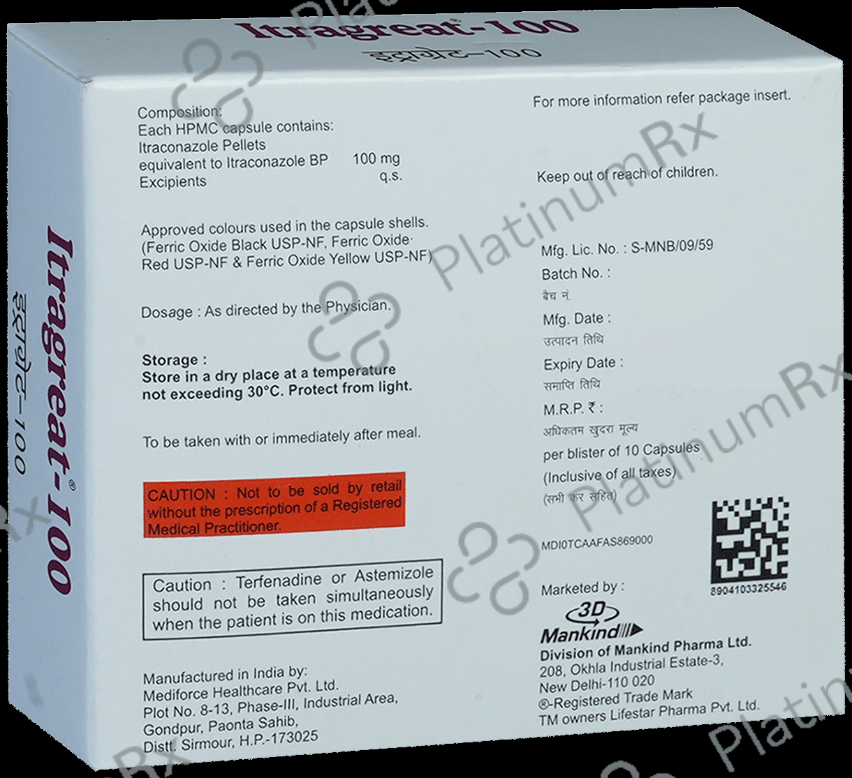 Itragreat 100mg Capsule 10s