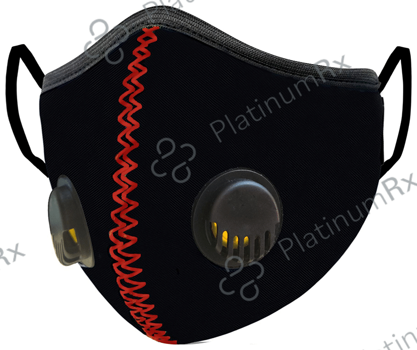 SanNap N95 Anti Pollution Reusable & Washable with Twin Breathing Valves Face Mask Black