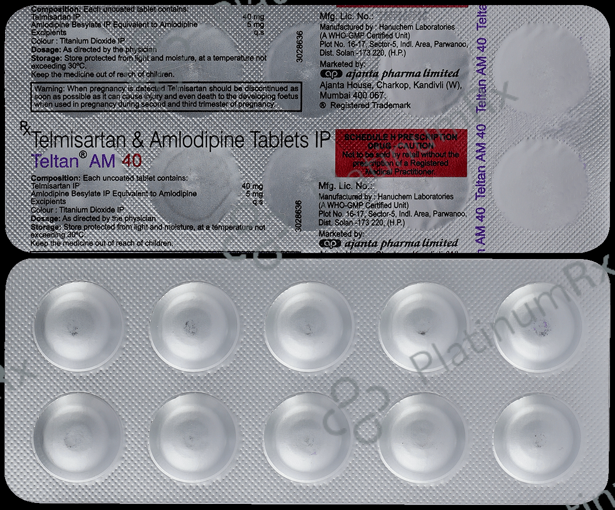 Teltan AM 40mg/5mg Tablet