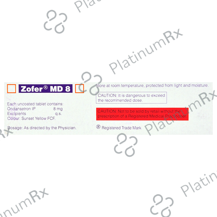 Zofer MD 8mg Tablet 10s