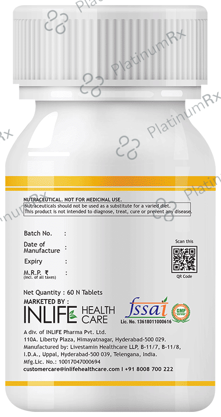 Inlife Glucosamine MSM - With Calcium, Vitamin D3 for Bone Health - Tablet