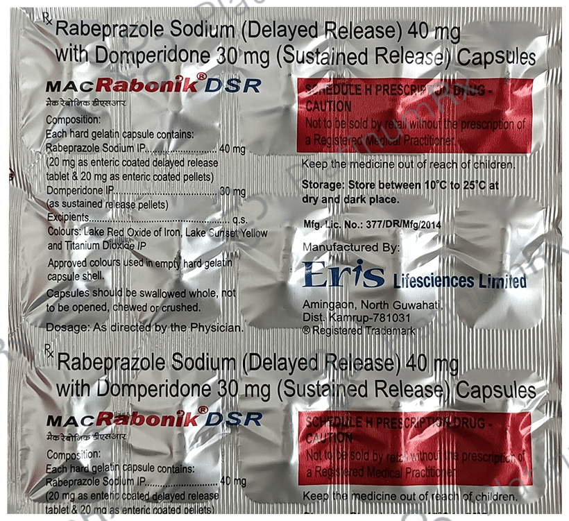 Mac Rabonik DSR 30/40mg Capsule DR 15s