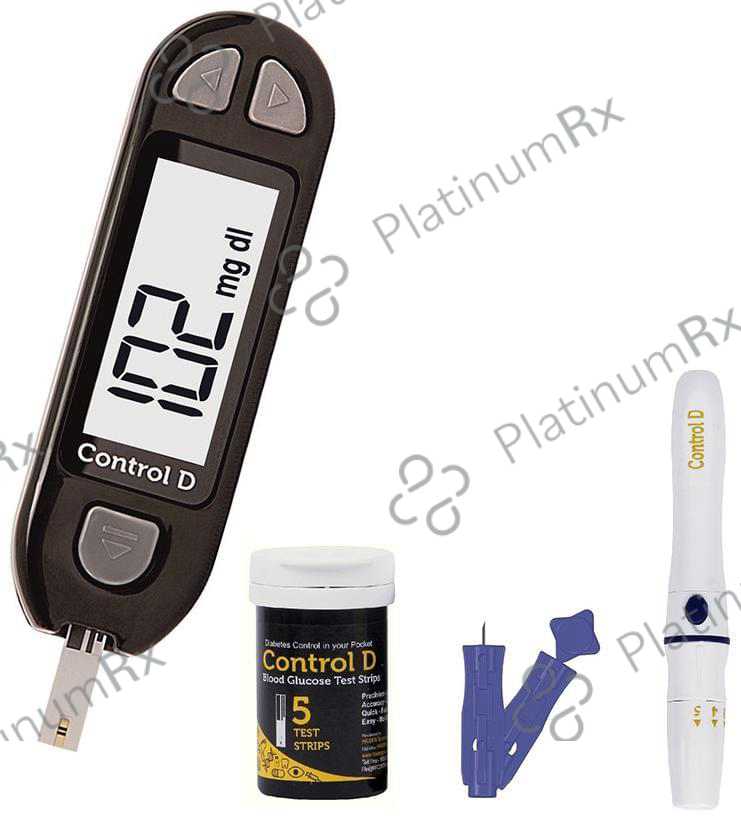 Control D Blood Glucose Monitor Kit with 5 Strips