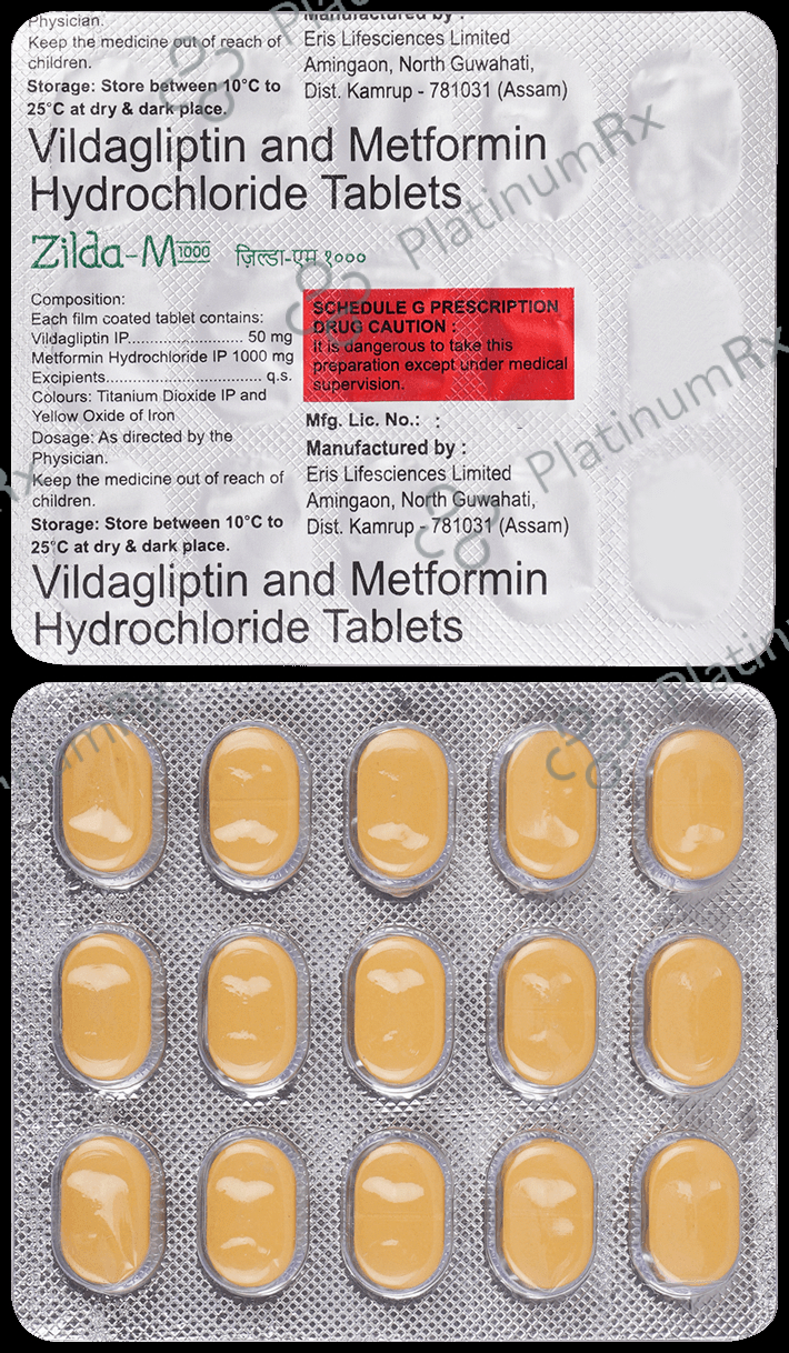 Zilda M 1000mg/50mg Tablet