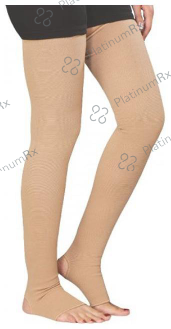 Hiakan International Varicose Vein Stocking Thigh Support Medium Beige Classic