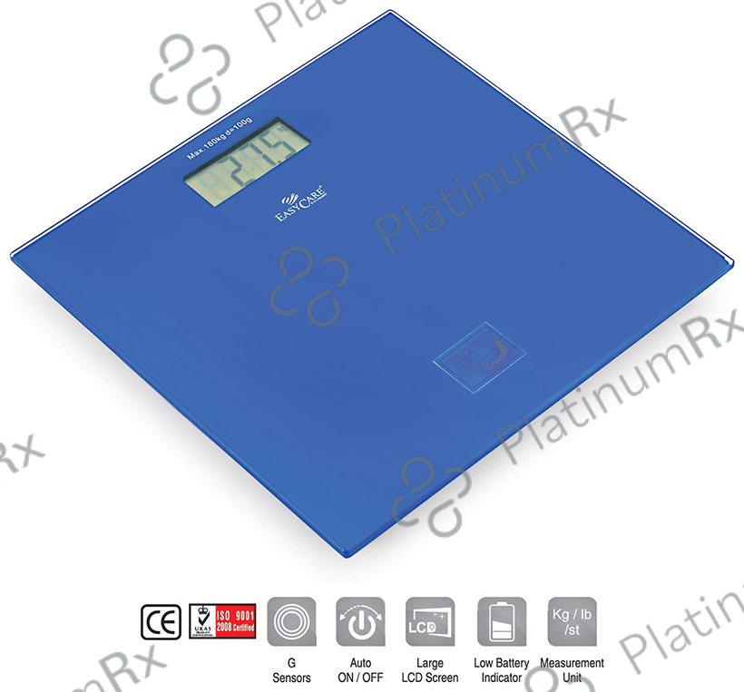 EASYCARE EC 3318 B Digital Glass Weighing Scale Blue