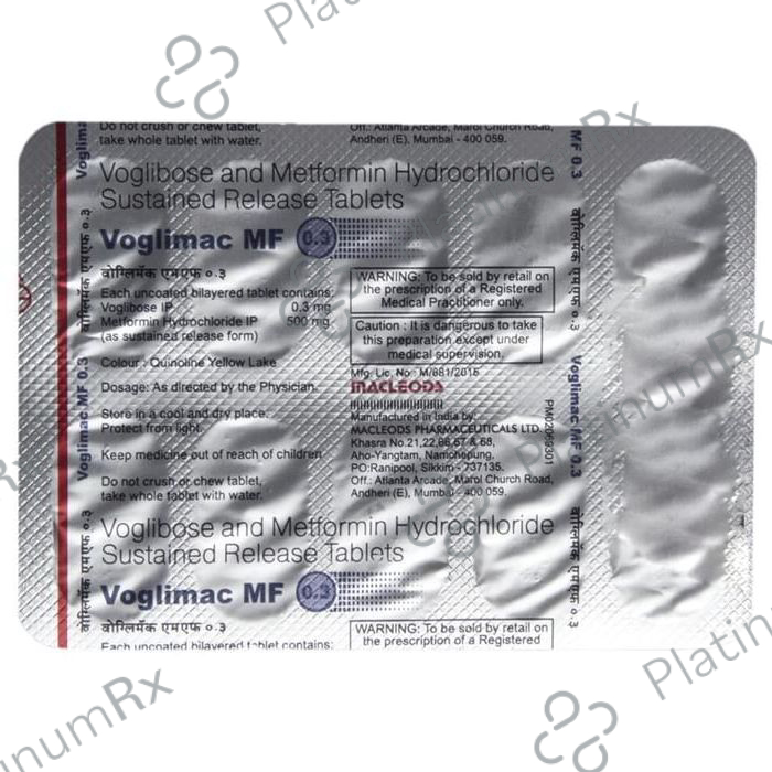 Voglimac MF 500/0.3mg Tablet SR 10s