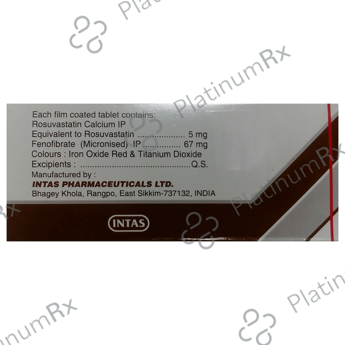 Arvast F 5/67mg Tablet 10s