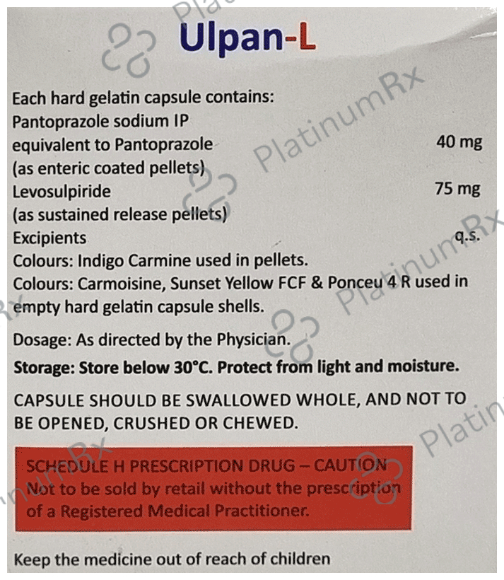 Ulpan L 75/40mg SR Capsule 10s