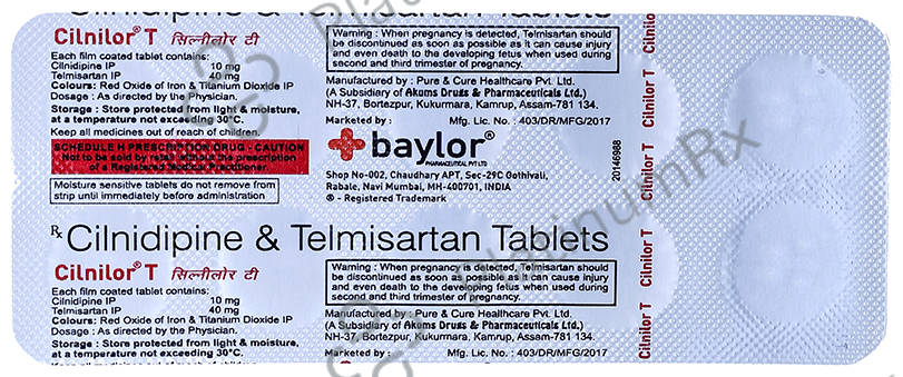 Cilnilor T 10mg/40mg Tablet