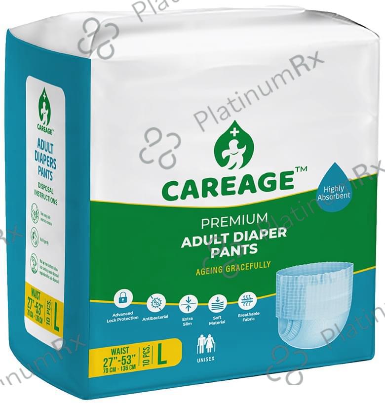 Careage Premium Adult Diaper Pants (10 Each) Large 2 Packs