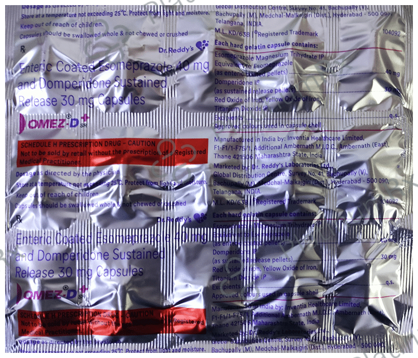 Omez D SR Plus 30/40mg Capsule 15s