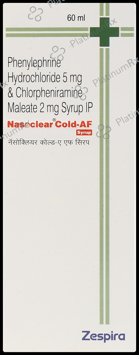 Nasoclear 2/5mg Cold AF Syrup 60ml