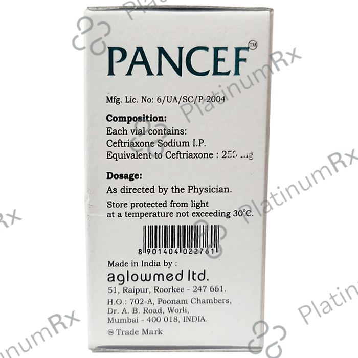 Pancef 250mg Injection