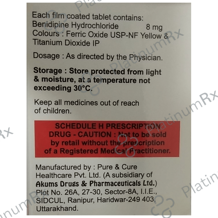 Benitowa 8mg Tablet 15s