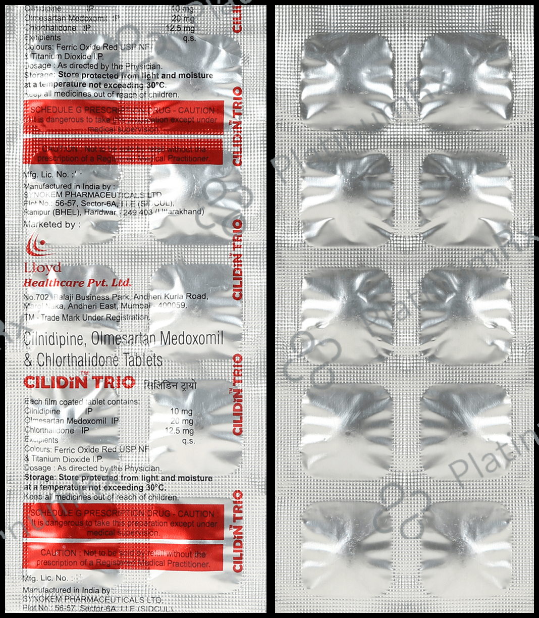 Cilidin Trio Tablet 10 Tablet