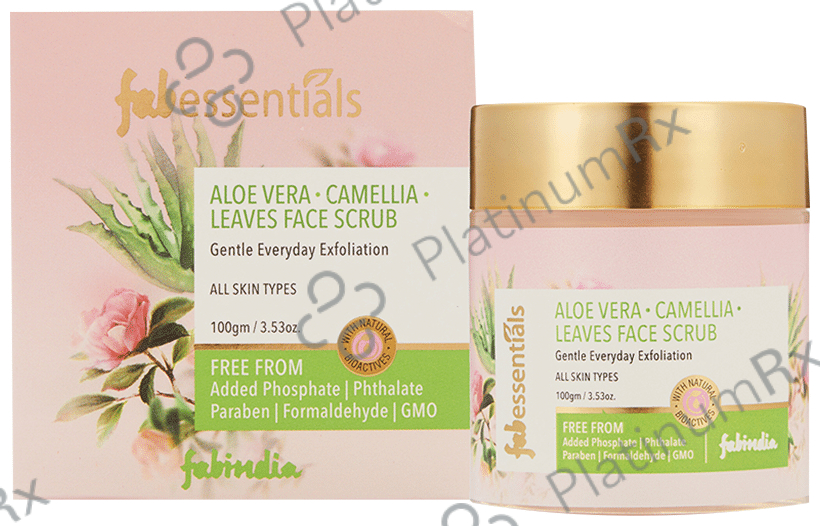 Fabessentials Aloe Vera Camellia Leaves Face Scrub