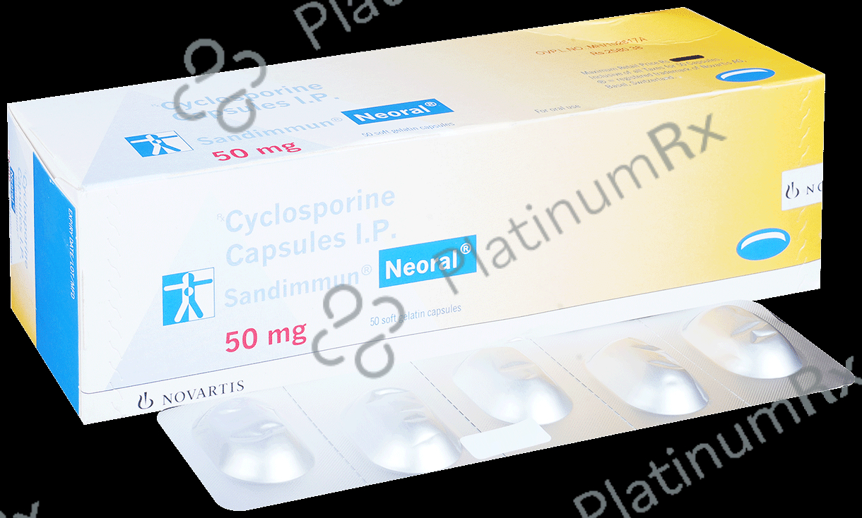 Sandimmun Neoral 50mg Soft Gelatin Capsule 5 Soft Gelatin Capsule
