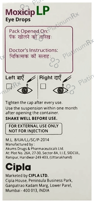 Moxicip LP Eye Drop 5ml