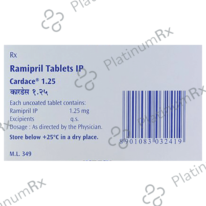 Cardace 1.25mg Tablet 15s
