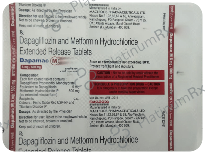 Dapamac M 5/500mg Tablet ER 15s