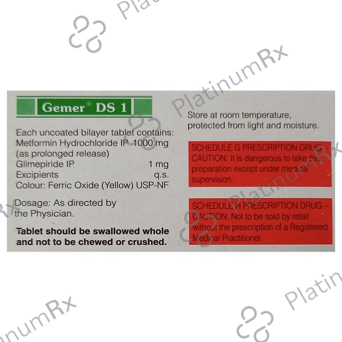 Gemer DS 1 Tablet PR 10 tablets