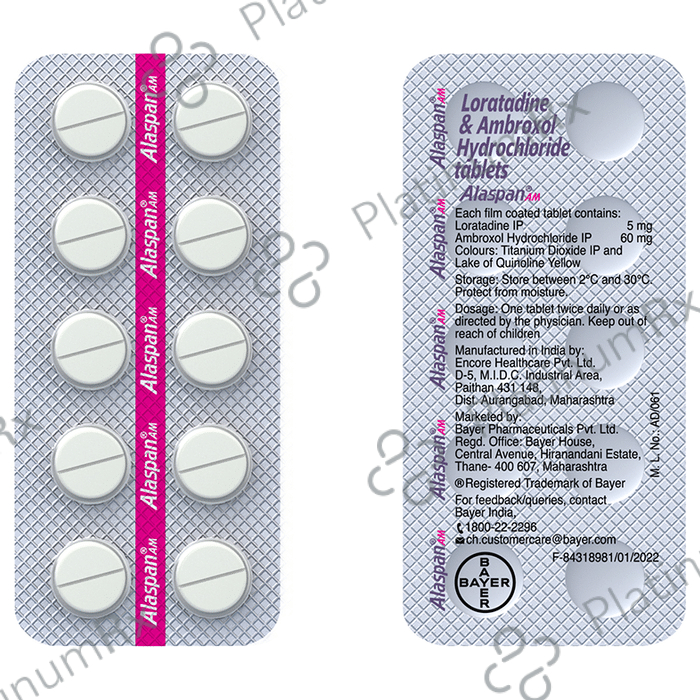 Alaspan AM 60/5mg Tablet 10s