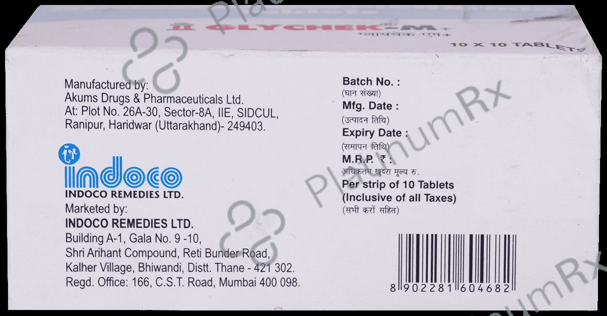 Glychek M Plus 40/500mg Tablet 10s