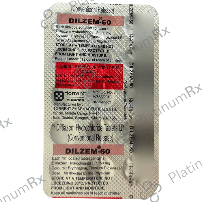 Dilzem 60mg Tab CR 15s