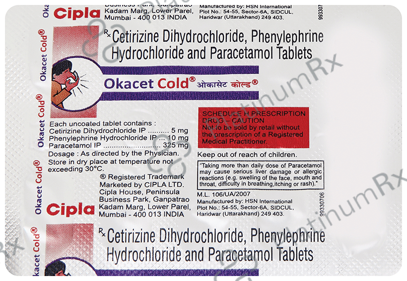 Okacet Cold Tablet