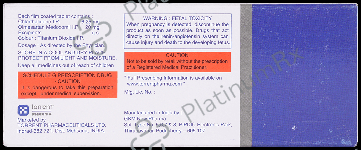 Olsar CH 20/6.25mg Tablet 10s