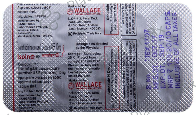 Isoin 10mg Capsule 10s