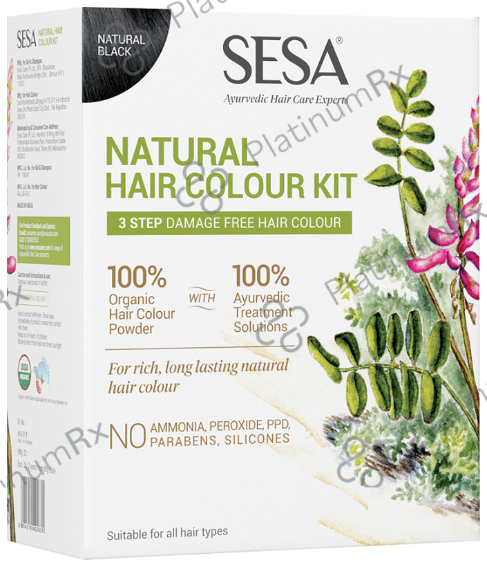 Sesa Natural Hair Colour Kit Natural Black