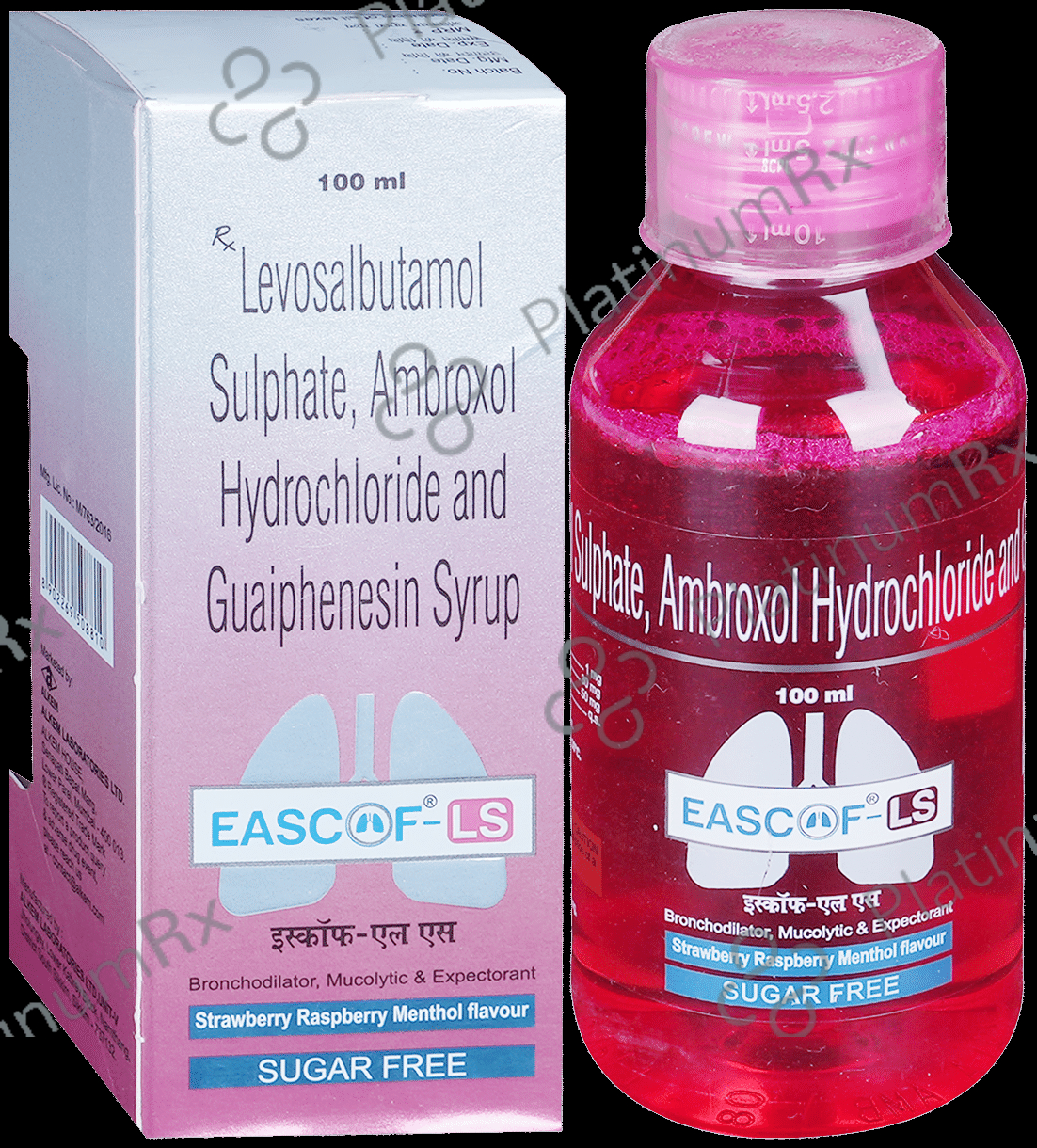 Eascof-LS Syrup Strawberry Raspberry Menthol Sugar Free