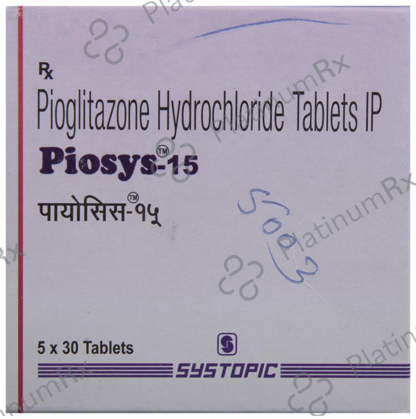 Piosys 15mg Tablet 30s